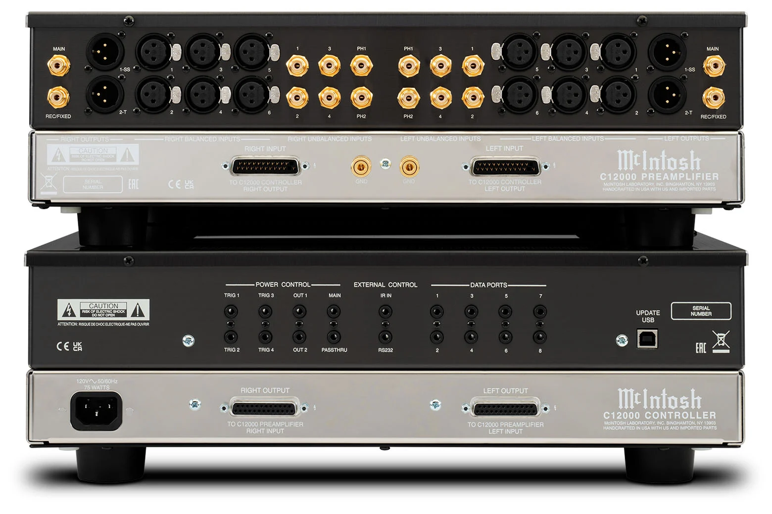 Твердотельный и ламповый предусилитель McIntosh C12000