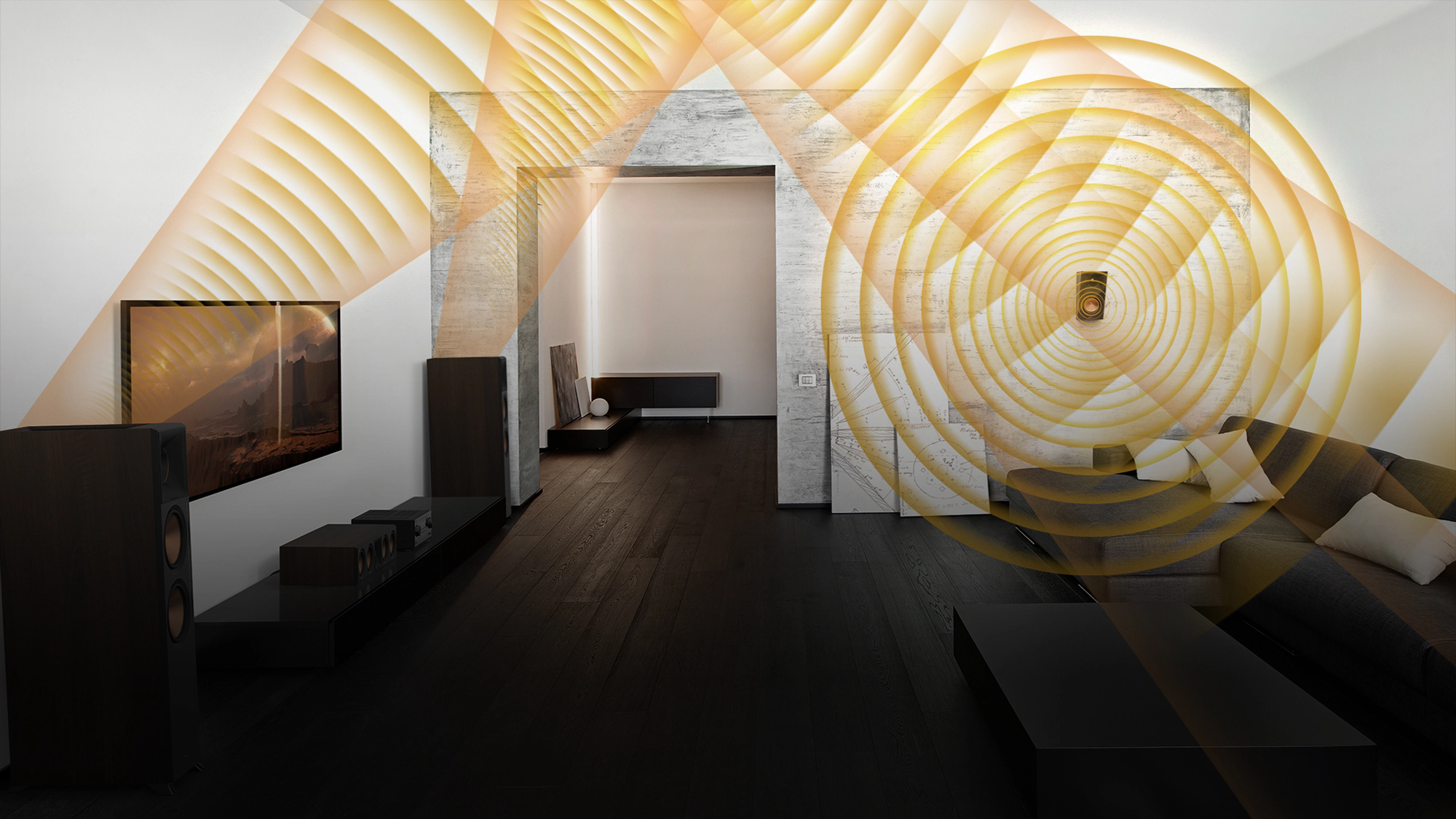 Домашний кинотеатр RP 8060 FA II с графическим изображением звуковых волн Dolby Atmos